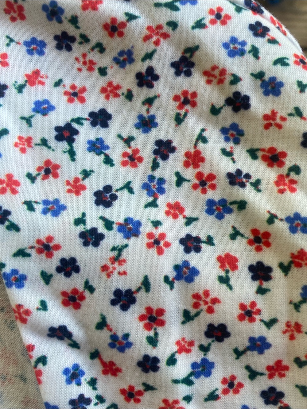 Suzanne Betro Cream Floral Square-Neck Blouse with Blue & Pink Accents - Picture 4 of 6